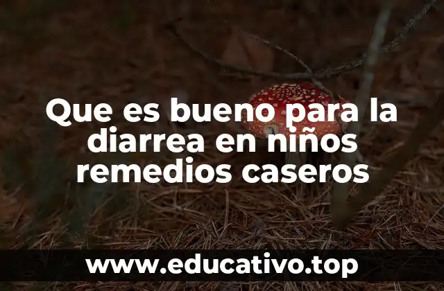 Que es bueno para la diarrea en niños remedios caseros
