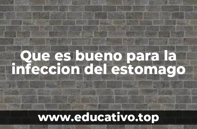 Que es bueno para la infeccion del estomago