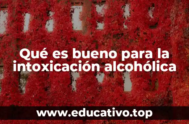 Qué es bueno para la intoxicación alcohólica