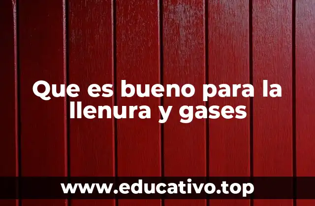 Que es bueno para la llenura y gases