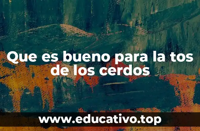 Que es bueno para la tos de los cerdos