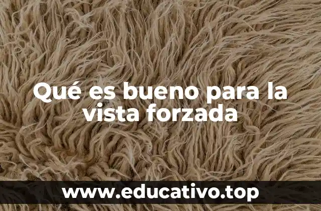 Qué es bueno para la vista forzada