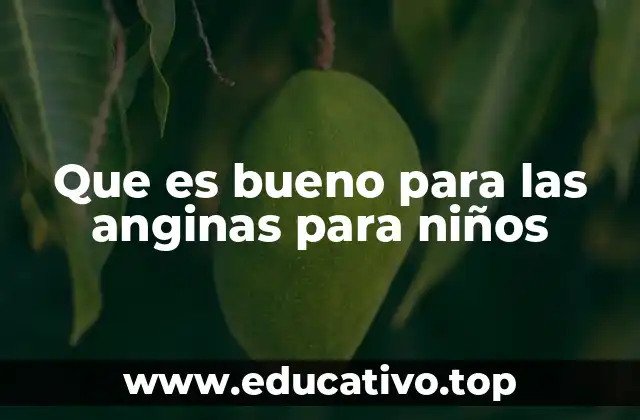 Que es bueno para las anginas para niños