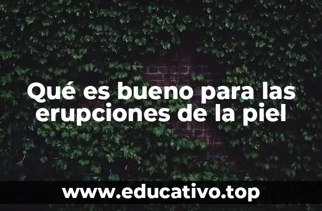 Qué es bueno para las erupciones de la piel