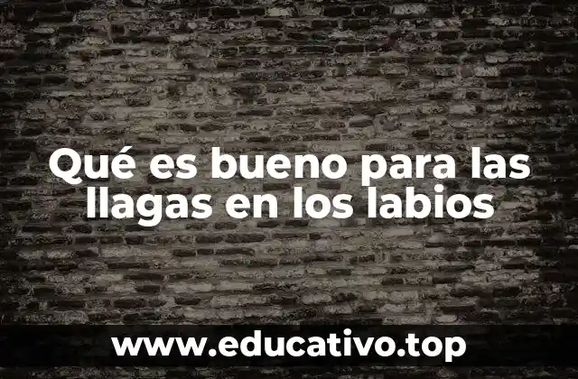 Qué es bueno para las llagas en los labios