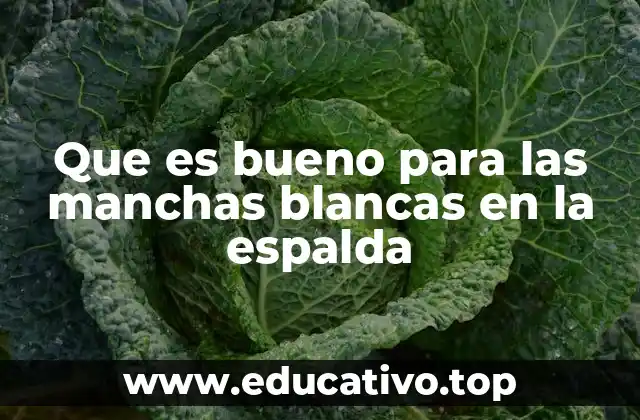 Que es bueno para las manchas blancas en la espalda