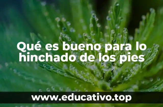 Qué es bueno para lo hinchado de los pies