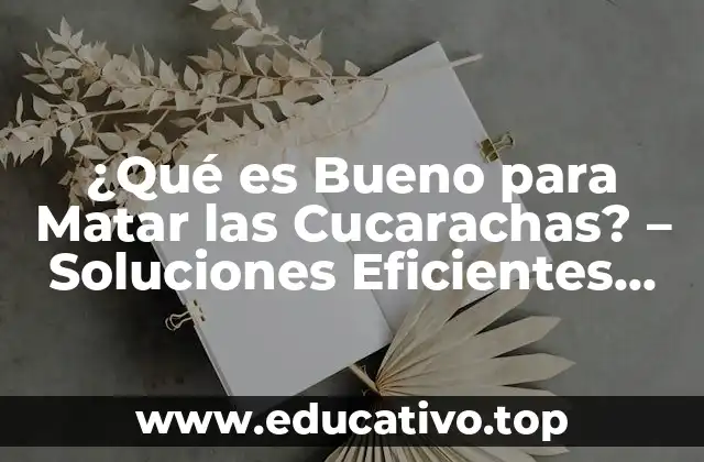 ¿Qué es Bueno para Matar las Cucarachas? – Soluciones Eficientes para Eliminarlas