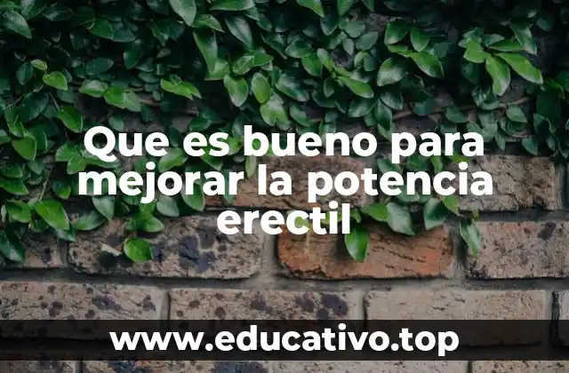 Que es bueno para mejorar la potencia erectil