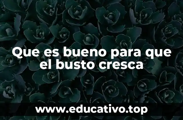 Que es bueno para que el busto cresca