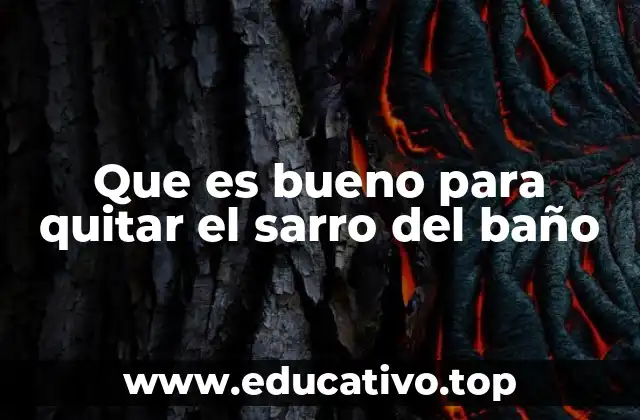 Que es bueno para quitar el sarro del baño