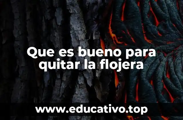 Que es bueno para quitar la flojera