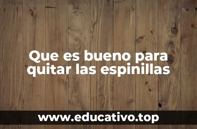 Que es bueno para quitar las espinillas