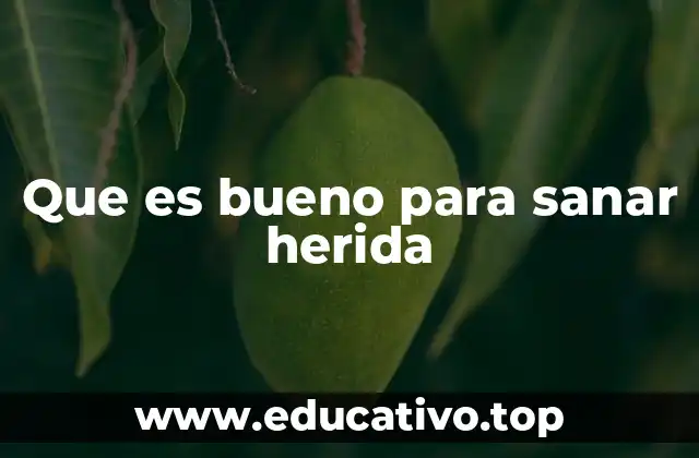 Que es bueno para sanar herida