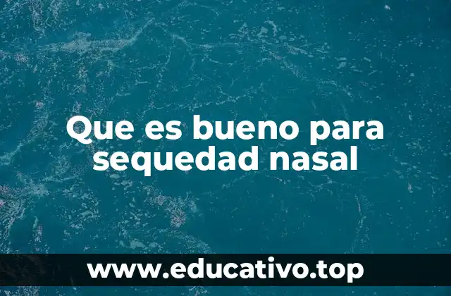 Cómo prevenir la sequedad nasal sin recurrir a medicamentos