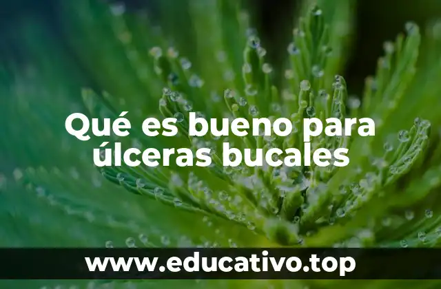 Qué es bueno para úlceras bucales