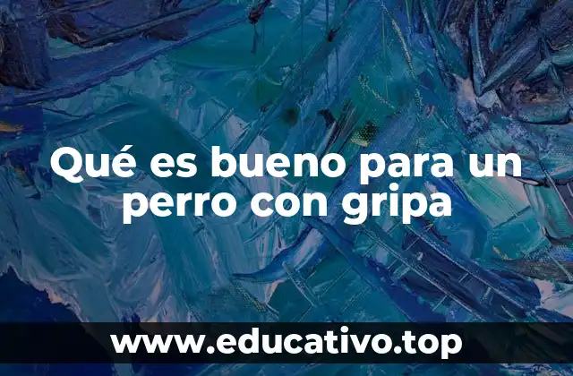 Qué es bueno para un perro con gripa