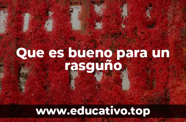 Que es bueno para un rasguño