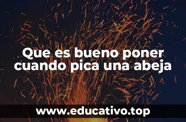 Cómo reaccionar ante una picadura de abeja de forma inmediata