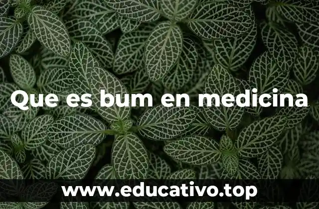 Que es bum en medicina