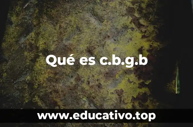 Qué es c.b.g.b