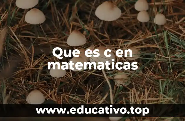 Que es c en matematicas