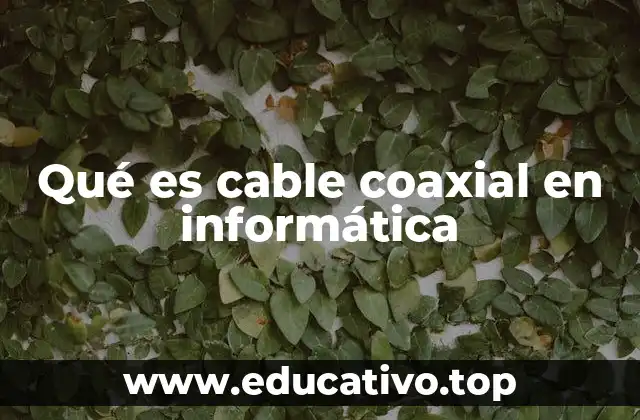 Qué es cable coaxial en informática