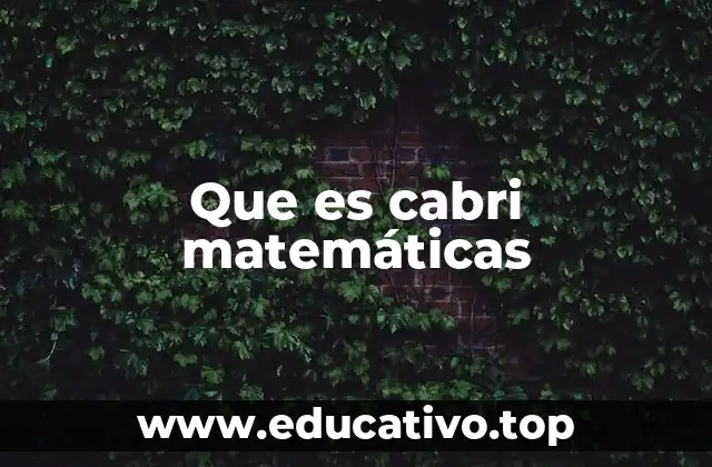 Que es cabri matemáticas