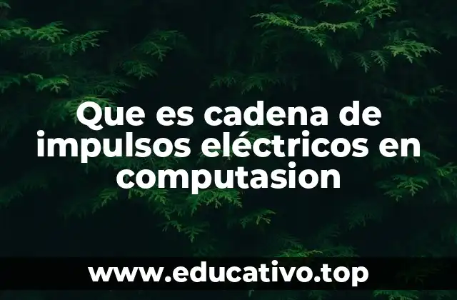 Que es cadena de impulsos eléctricos en computasion