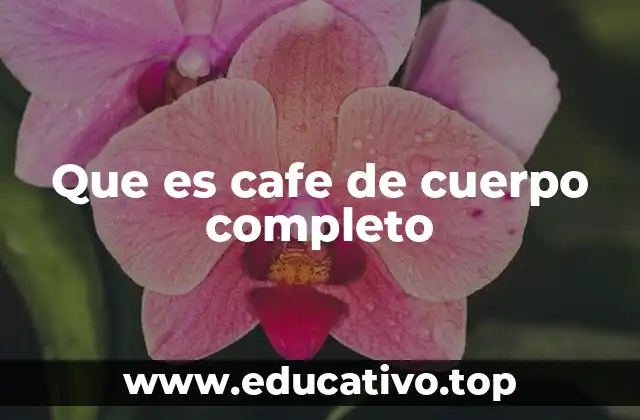 Que es cafe de cuerpo completo