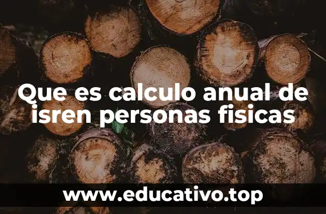 Que es calculo anual de isren personas fisicas
