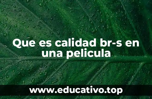 Que es calidad br-s en una pelicula