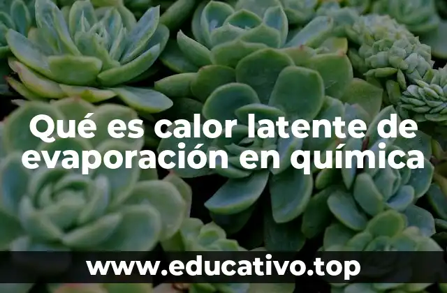 Qué es calor latente de evaporación en química
