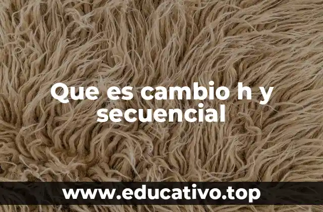 Que es cambio h y secuencial