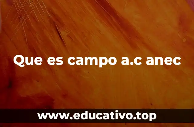Que es campo a.c anec