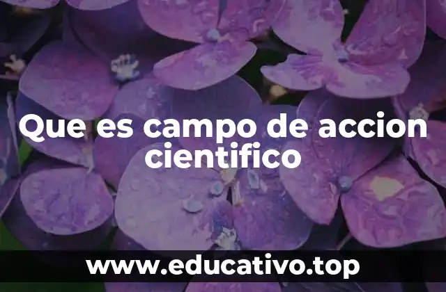 Que es campo de accion cientifico