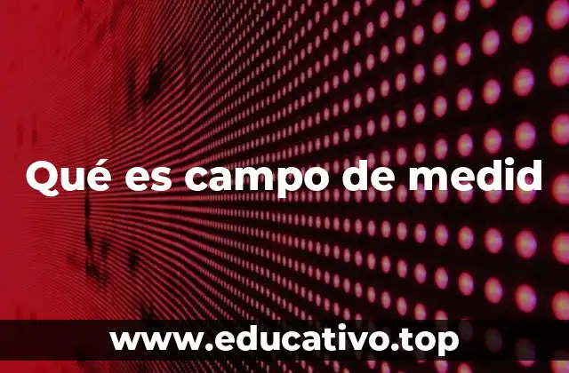 Qué es campo de medid