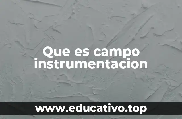 Que es campo instrumentacion