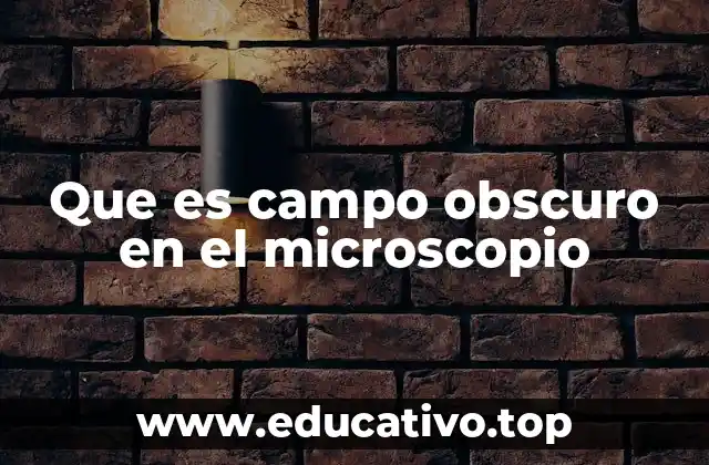 Aplicaciones de la microscopía de campo oscuro