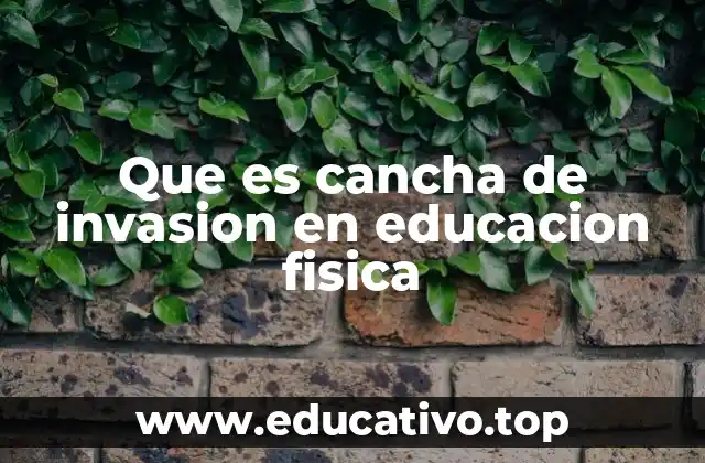 Que es cancha de invasion en educacion fisica