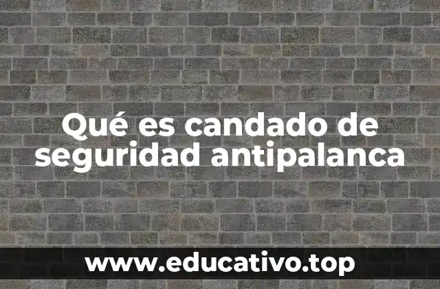 Qué es candado de seguridad antipalanca