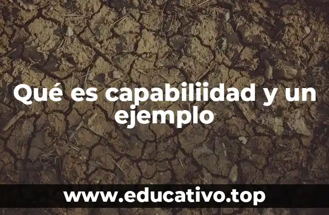 Qué es capabiliidad y un ejemplo