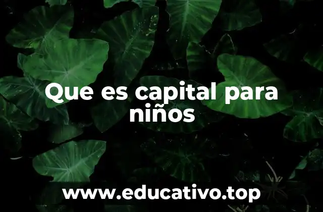 Cómo los niños pueden aprender sobre dinero sin mencionar el término capital