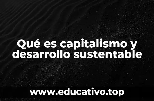 Qué es capitalismo y desarrollo sustentable