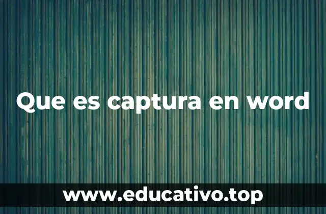 Cómo insertar una captura en Word