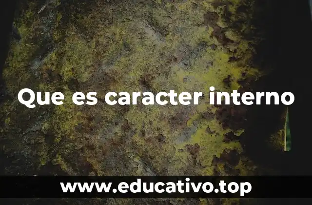 Que es caracter interno