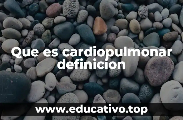 Que es cardiopulmonar definicion