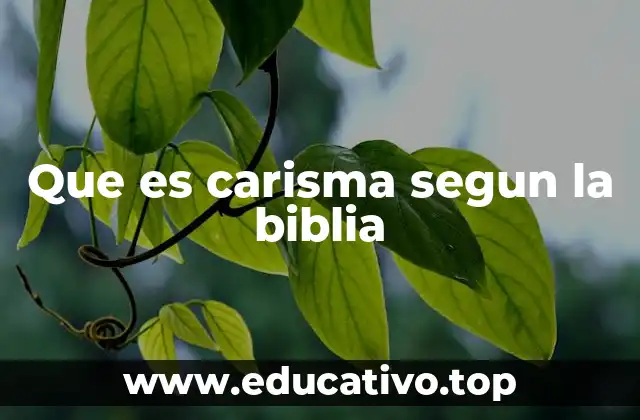 Que es carisma segun la biblia