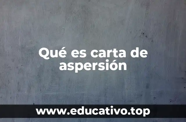 Qué es carta de aspersión