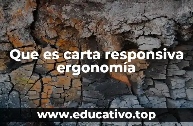Que es carta responsiva ergonomía